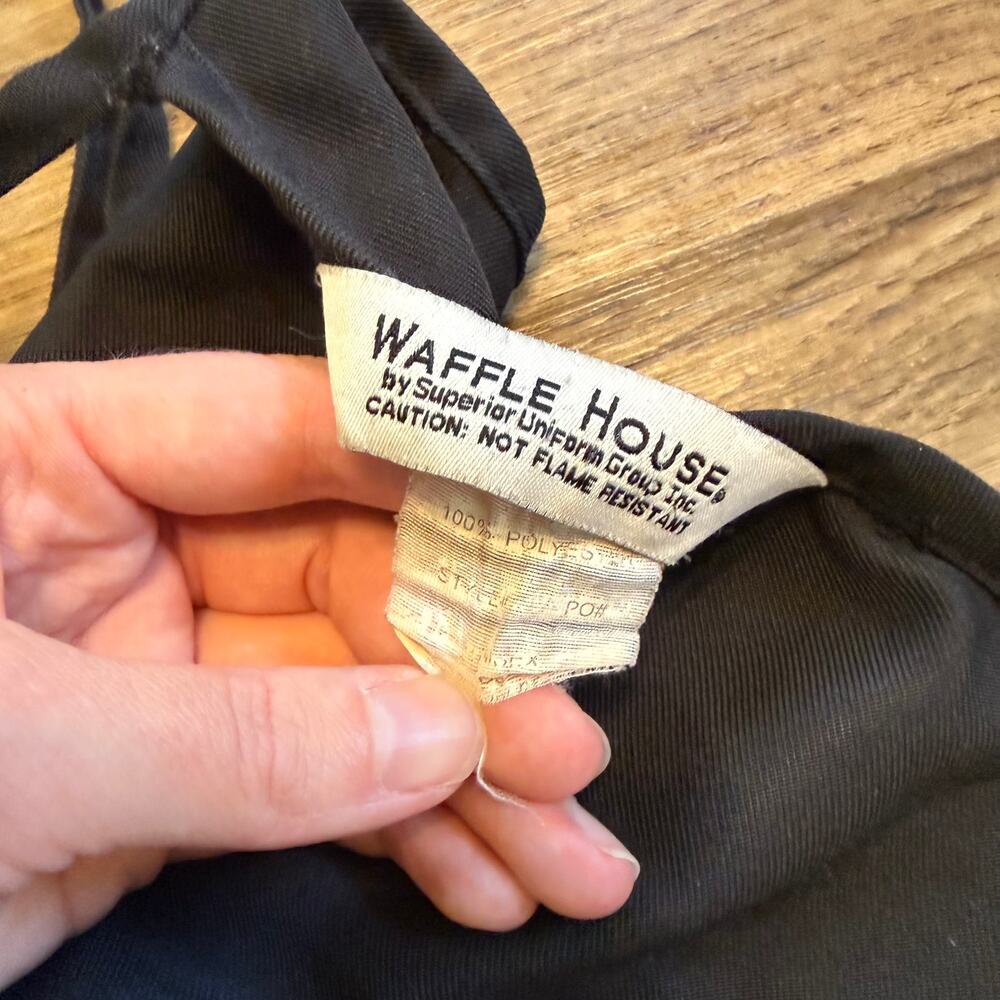 Waffle House Server Apron Black Restaurant Uniform Good Food Fast Friendly Logo - Picture 5 of 6